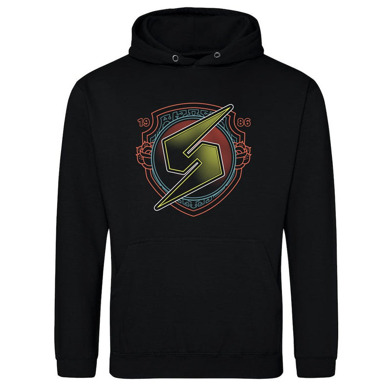 Neon Line-Art Samus Emblem als T-Shirt