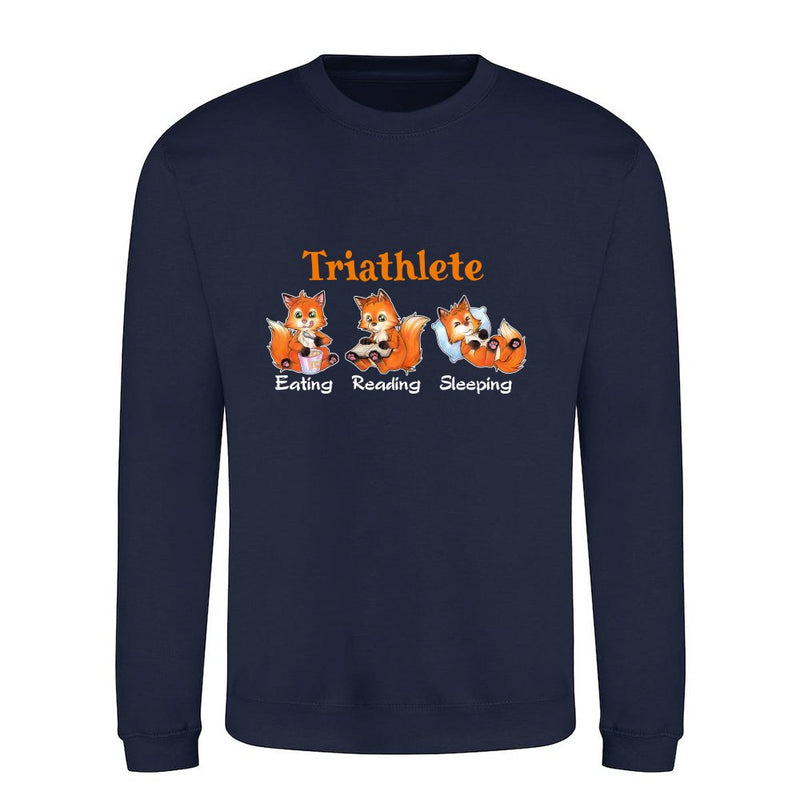 Triathlete Eating Reading Sleeping - Cute Fox als T-Shirt