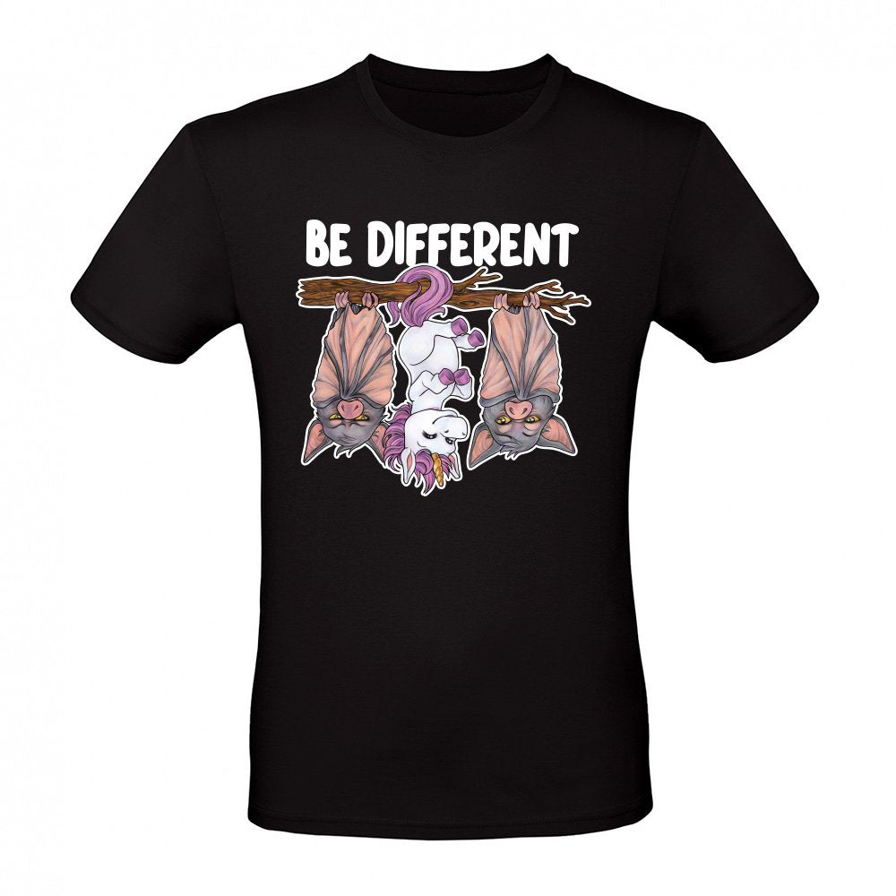 Be Different - Funny unicorn with bats