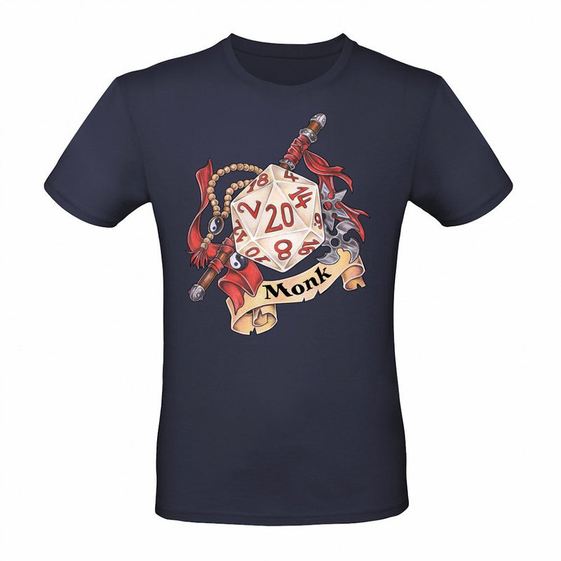 Rollenspiel Tabletop D20 Wuerfel Geschenk Monk als T-Shirt