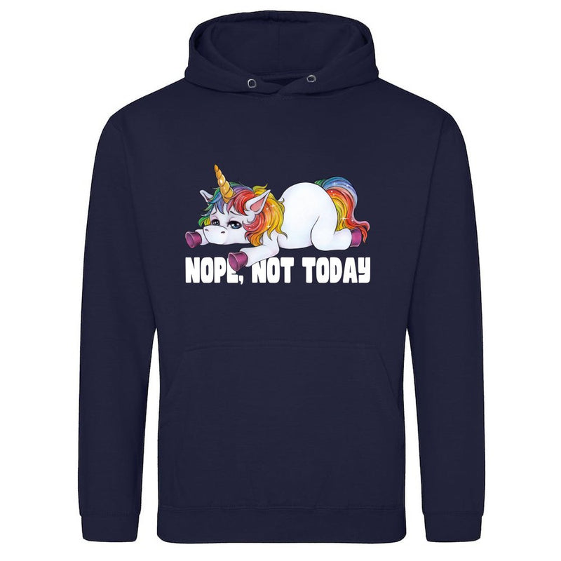 Nope Not not today Niedliches faules buntes Einhorn als T-Shirt