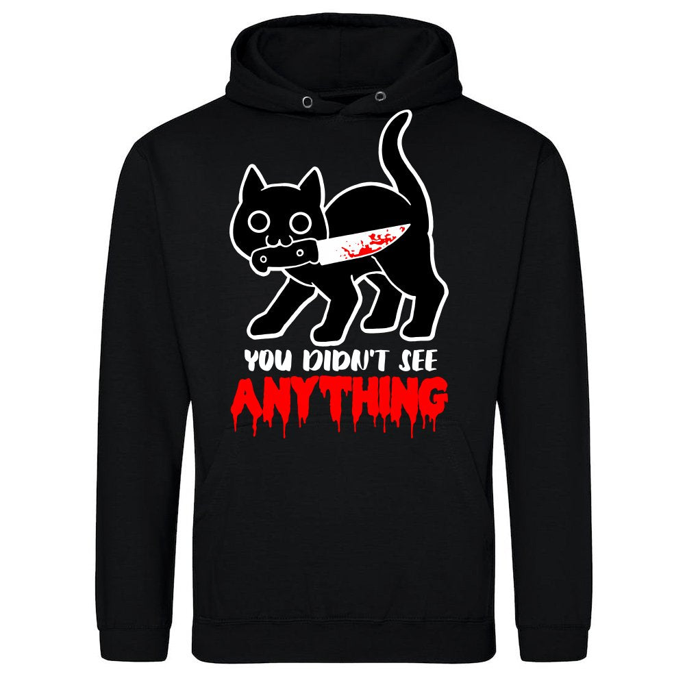 You Did not see anything - Funny Black Cat with Knife