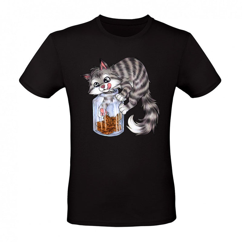 Cute eaten cat with cookie jar als T-Shirt