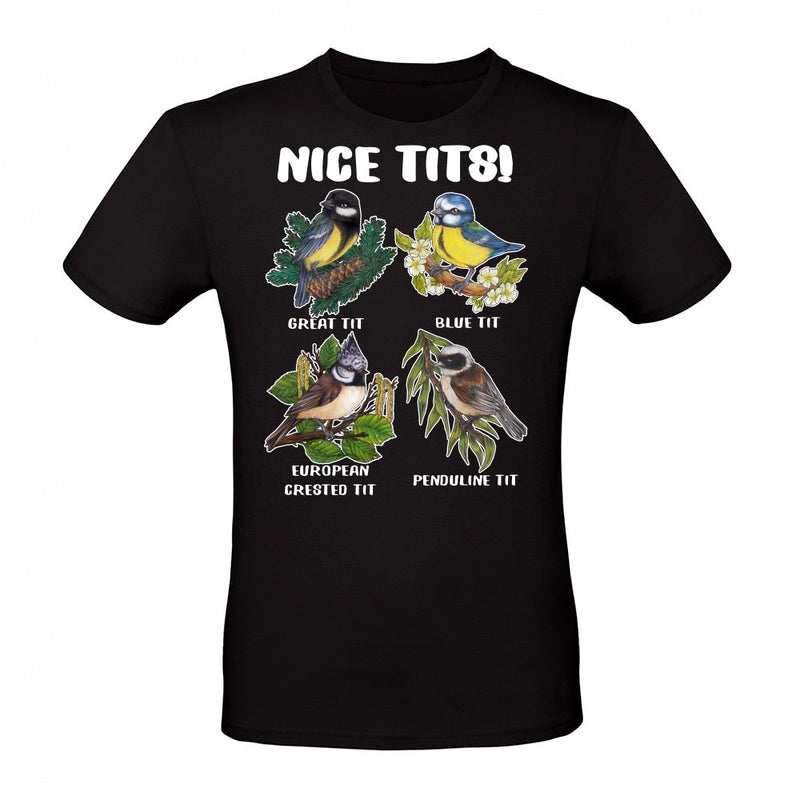 Nice Tits - Funny gift ornithologist birds Funny Quote als T-Shirt