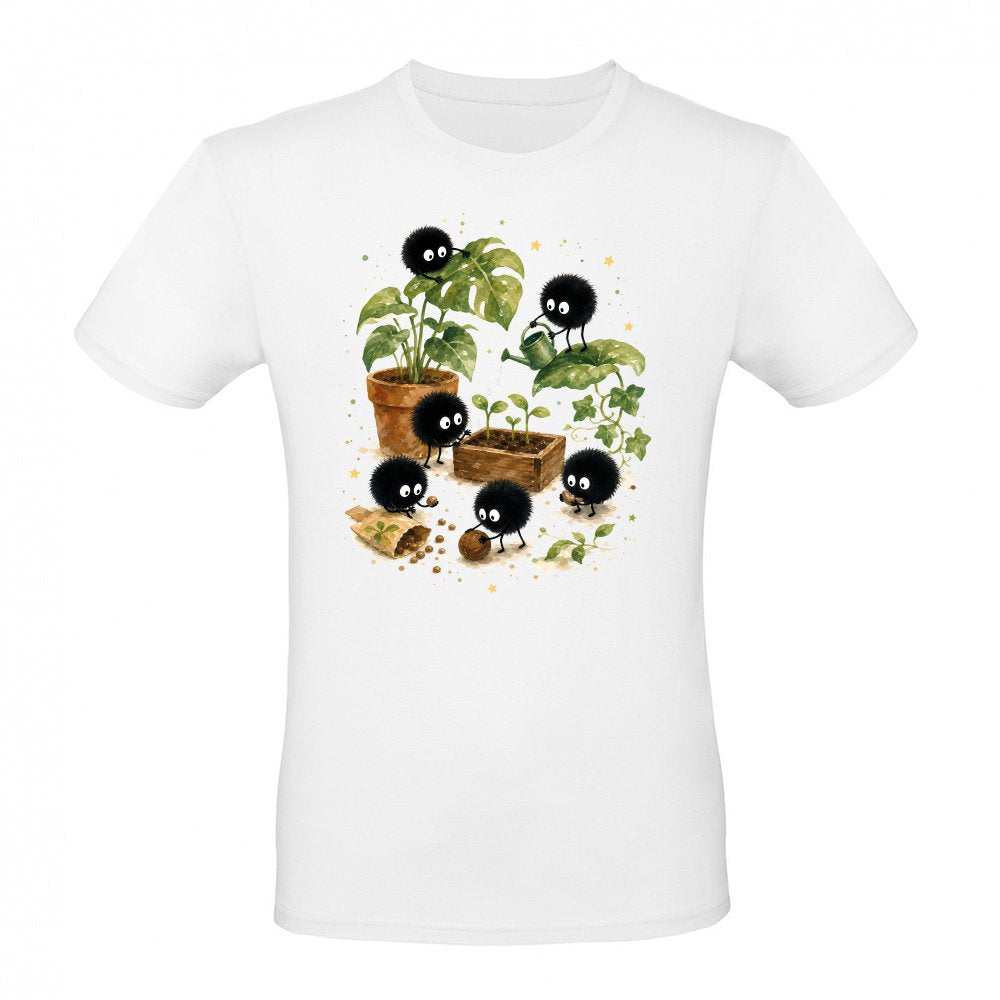 Susuwatari Little Soot Sprites Little Soot Balls in the garden