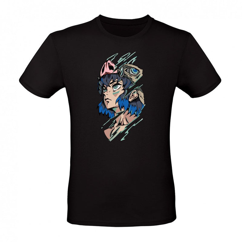 Inosuke Hashibira Unmasked Demon Slayer Anime Art als T-Shirt