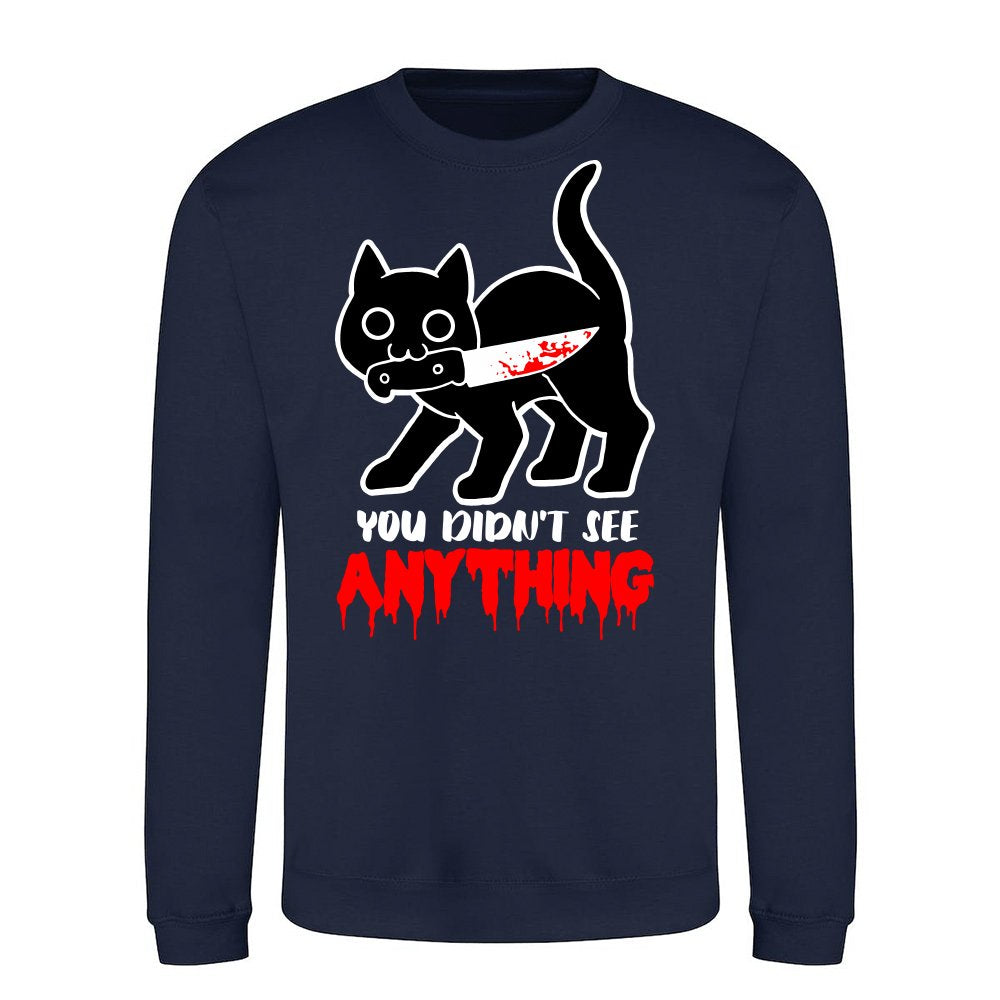 You Did not see anything - Funny Black Cat with Knife