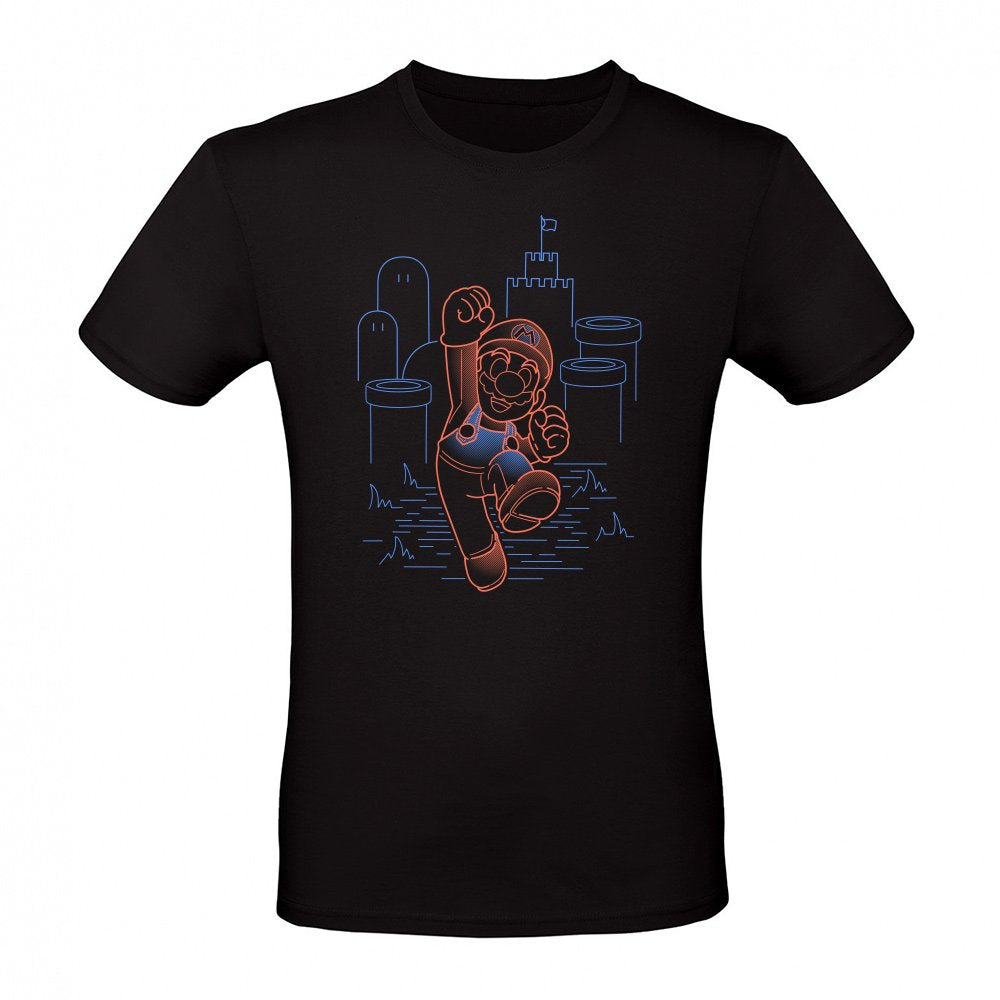 Neon Line-Art Jumpman