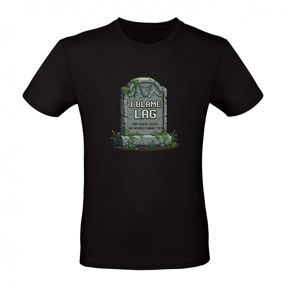 I Blame Lag Retro Gamer Tombstone Pixel Art