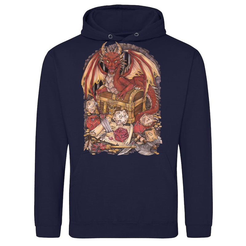Dragon Drache Dragon mit D20 Wuerfel Dice Rollplay game als T-Shirt