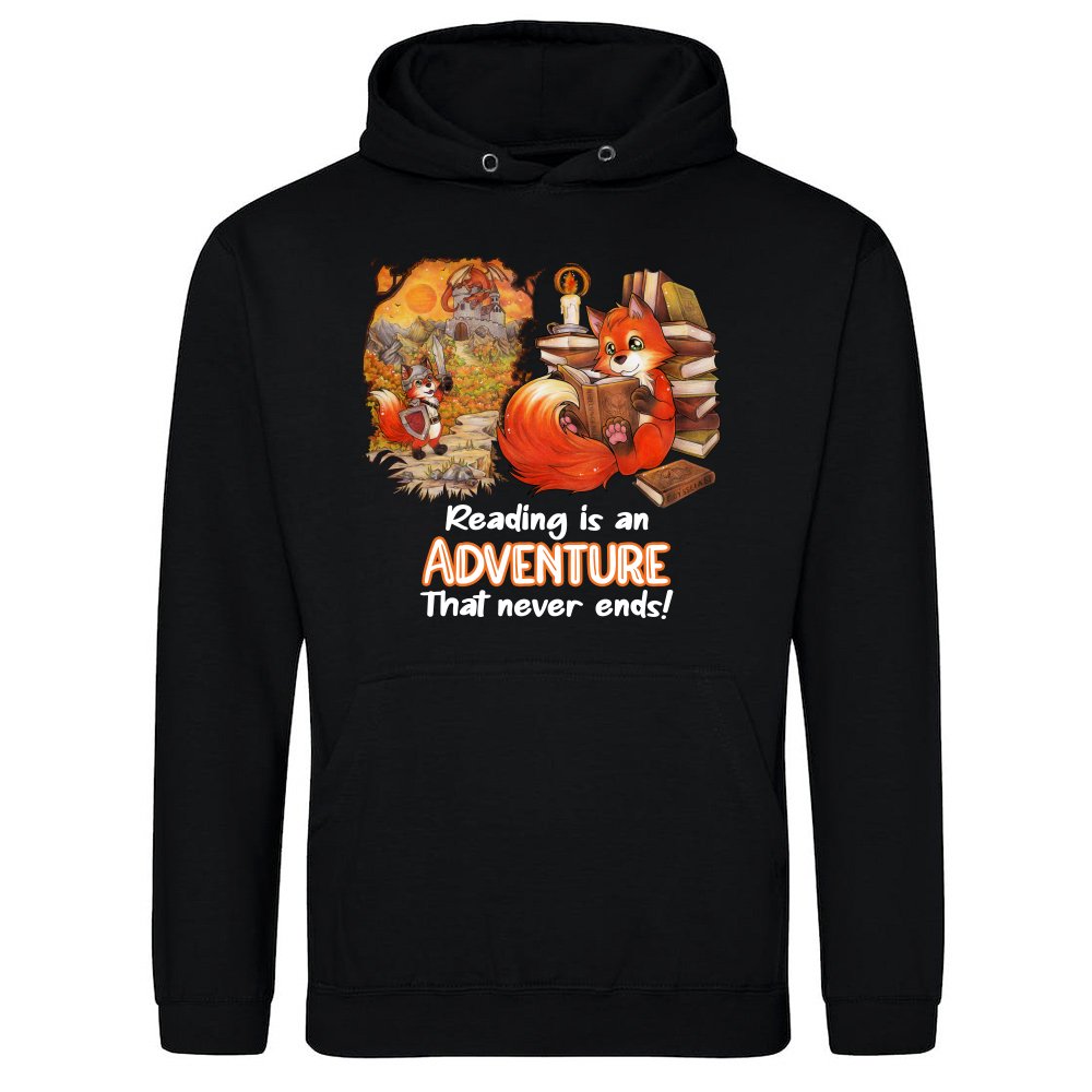 Reading is an adventure that never ends - cute fox Fuchs