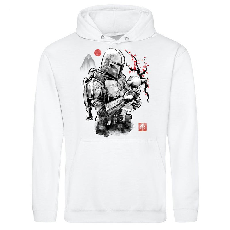 Hunter and Alien Baby Sumi-E als T-Shirt