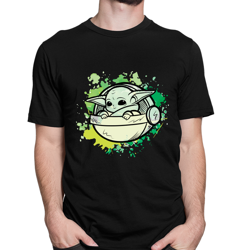 Watercolor Baby Yoda als T-Shirt