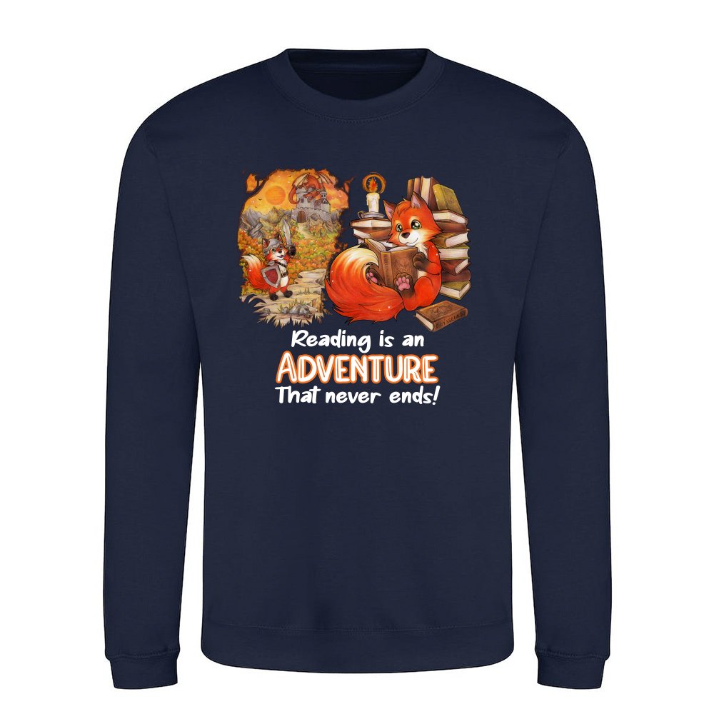 Reading is an adventure that never ends - cute fox Fuchs