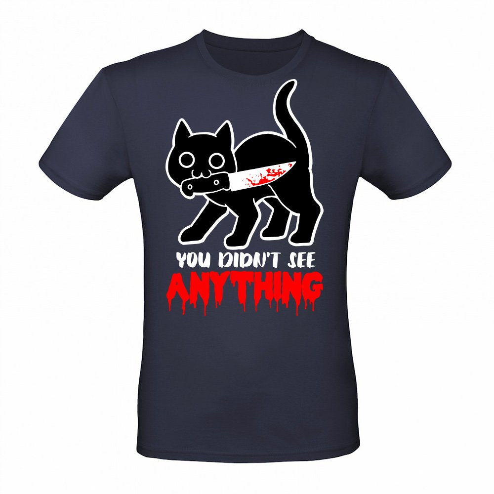 You Did not see anything - Funny Black Cat with Knife