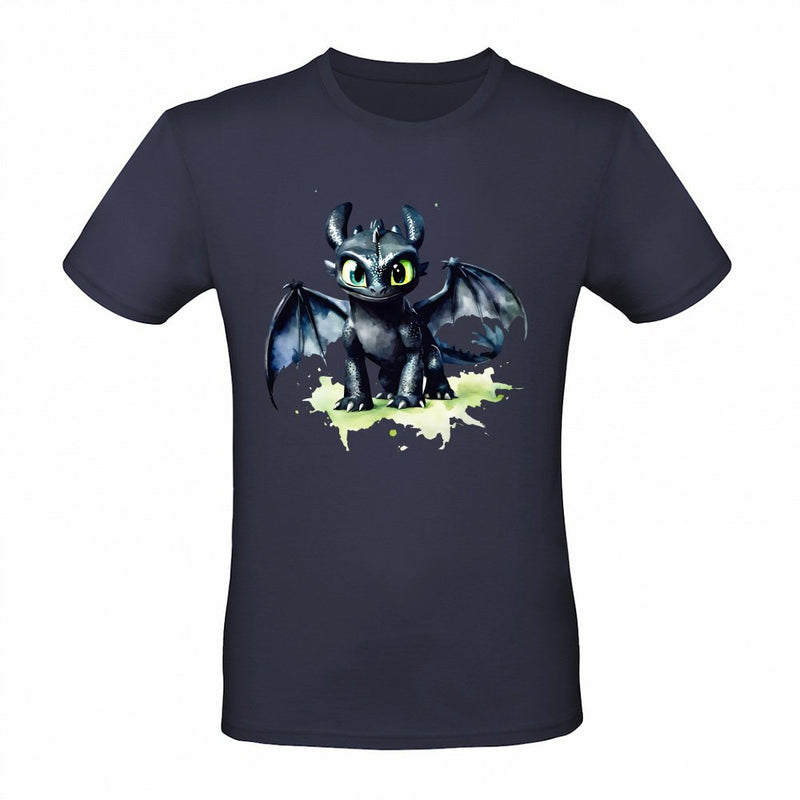Curious cute dragon Watercolor als T-Shirt