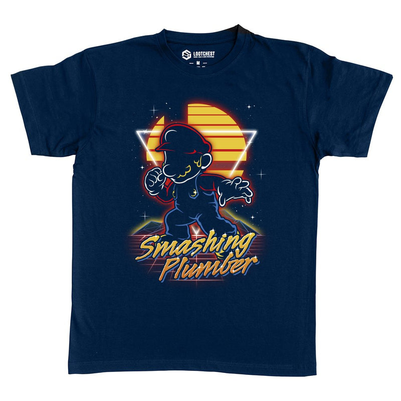 Retro Smashing Plumber als T-Shirt