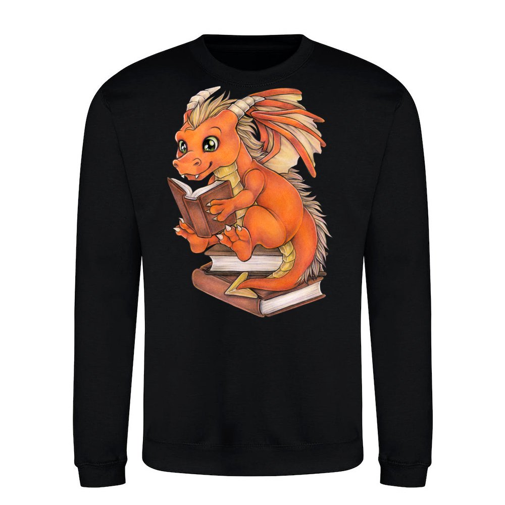 Cute Reading Dragon Fantasy Gift Idea