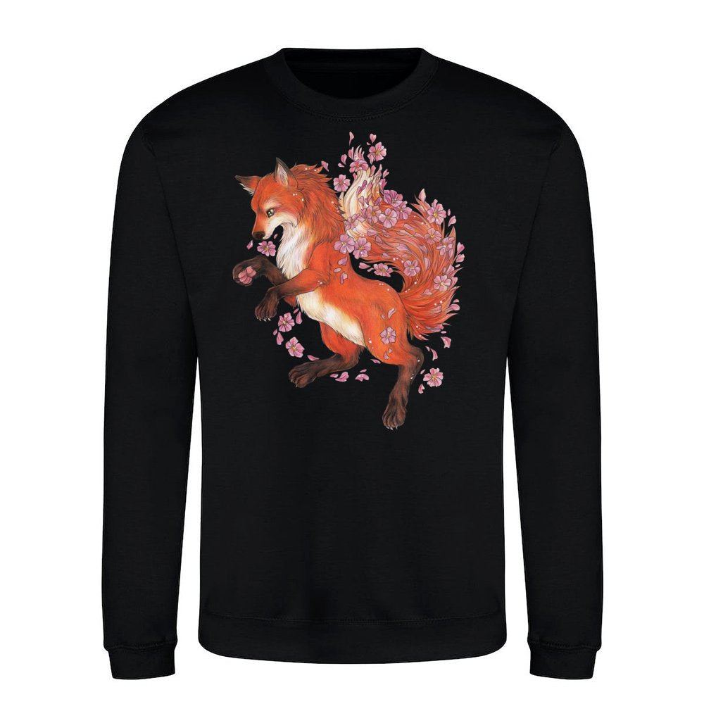 fox with cherry blossoms sakura fox lover