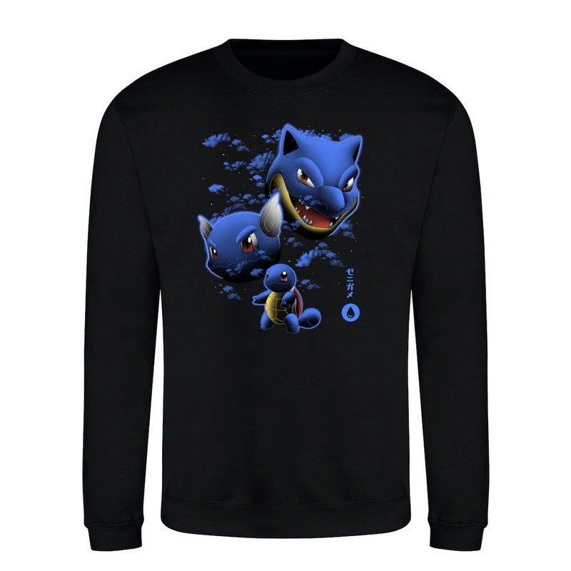 Water Evolution Nightsky Lineart als T-Shirt