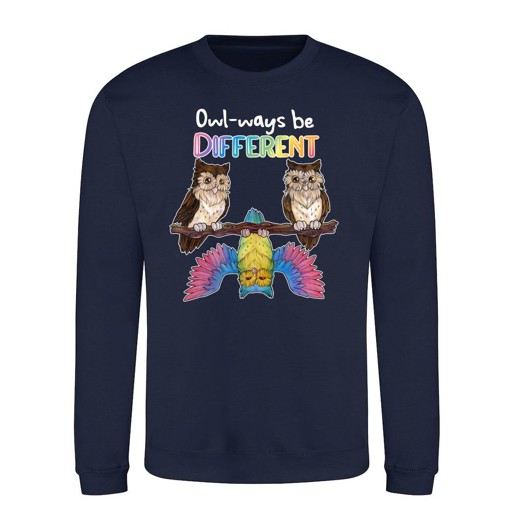 Always be different - Cute rainbow owl