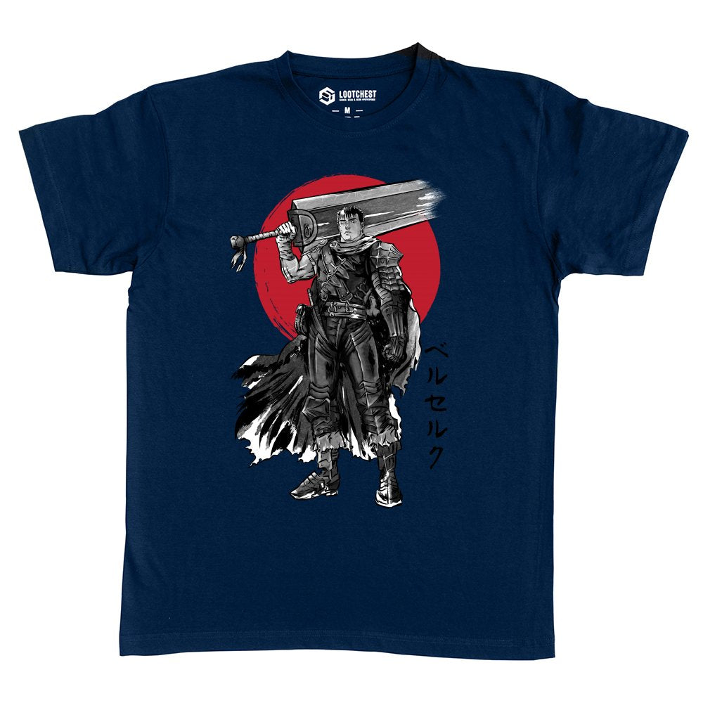 Black swordsman sumi e