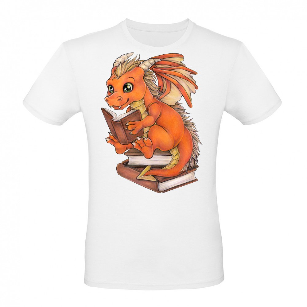 Cute Reading Dragon Fantasy Gift Idea