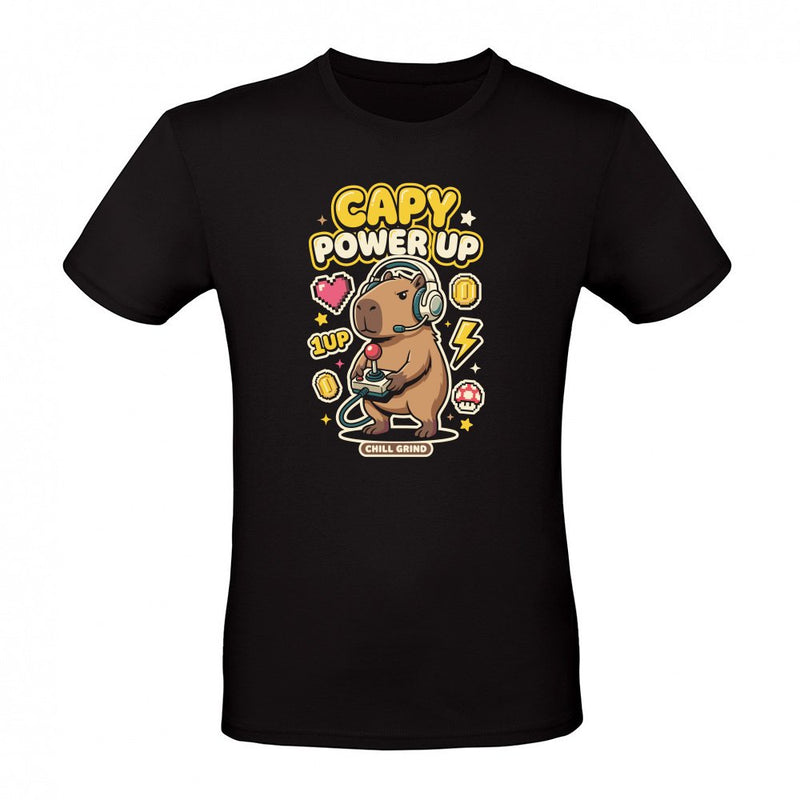 Gamer Capybara Retro als T-Shirt