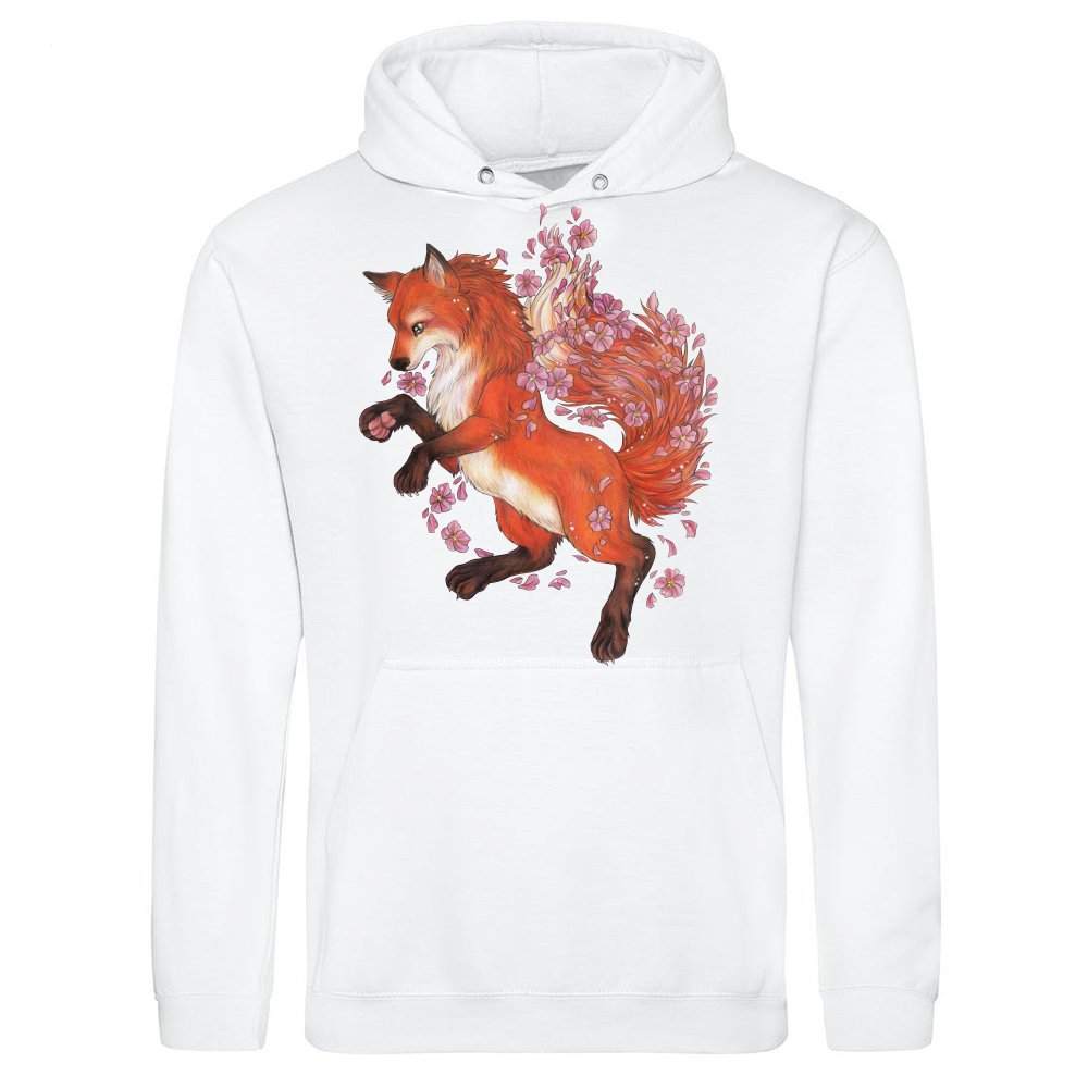 fox with cherry blossoms sakura fox lover