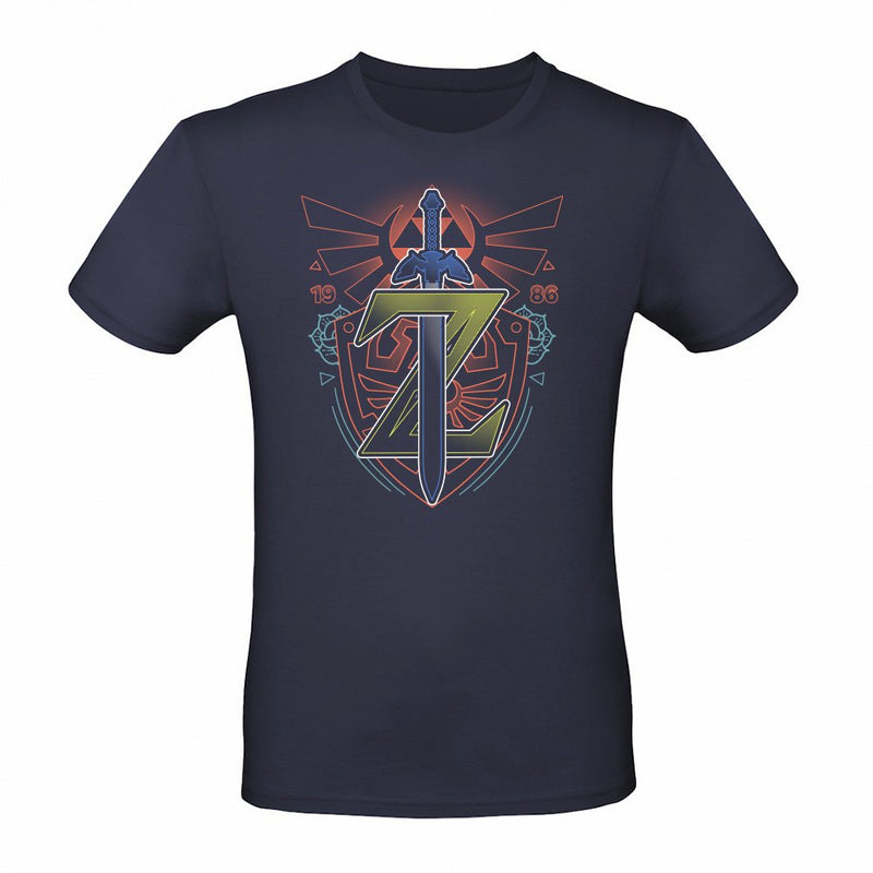 Neon Line-Art Legendary Emblem als T-Shirt