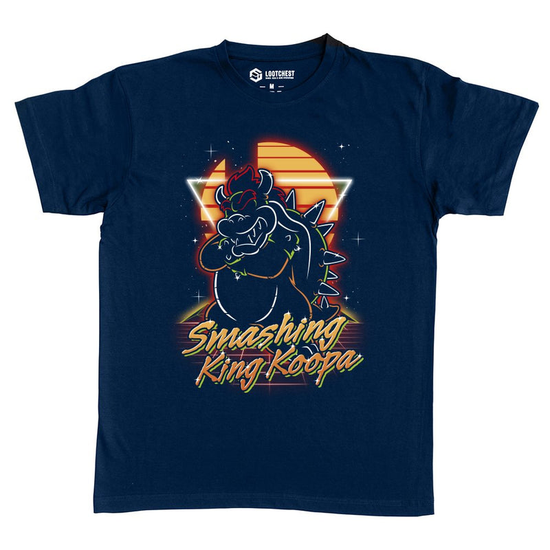 Retro Smashing King Koopa als T-Shirt