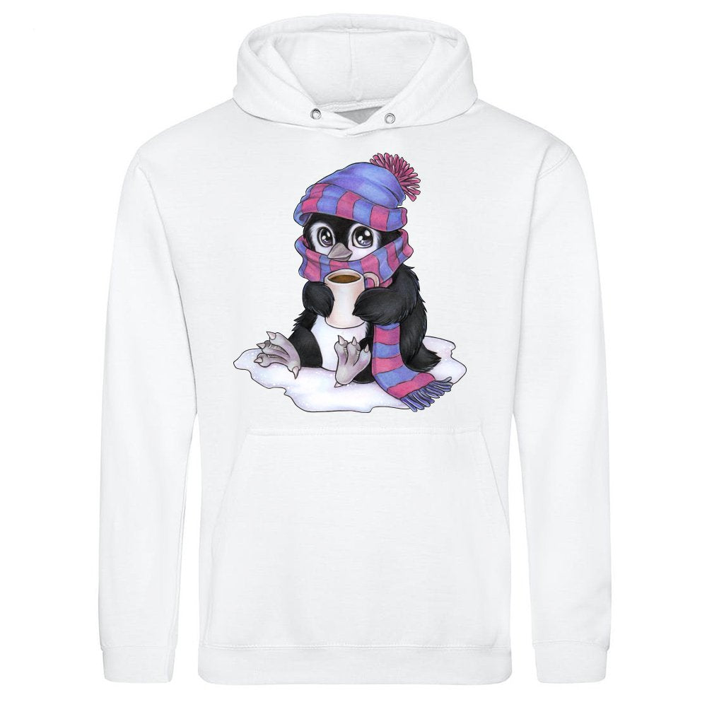 Cute Chibi penguin with scarf and cap
