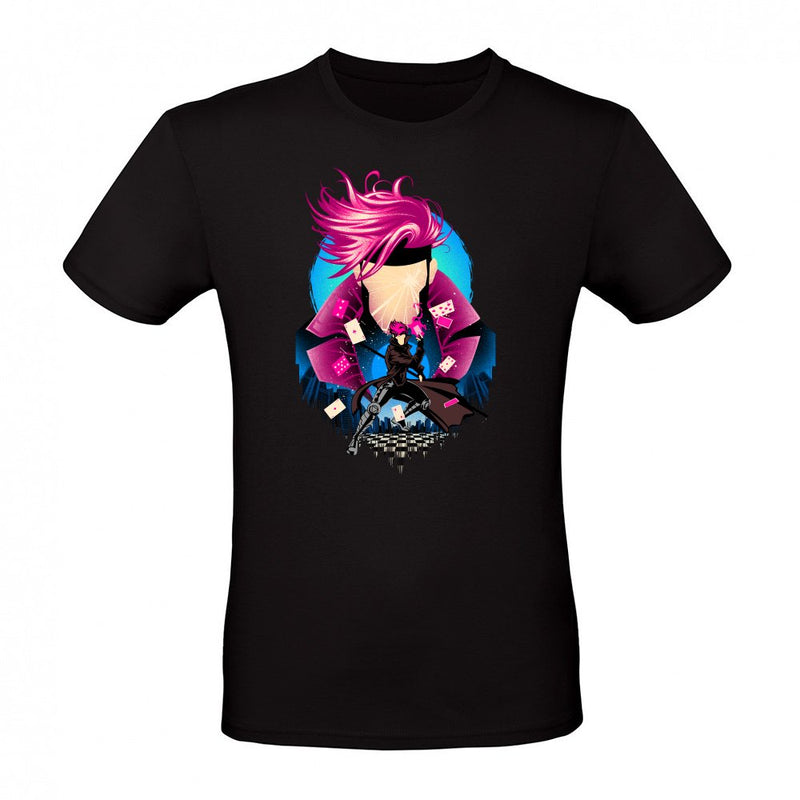 Kinetic Energy Gambit Minimal Silhouette Artwork als T-Shirt
