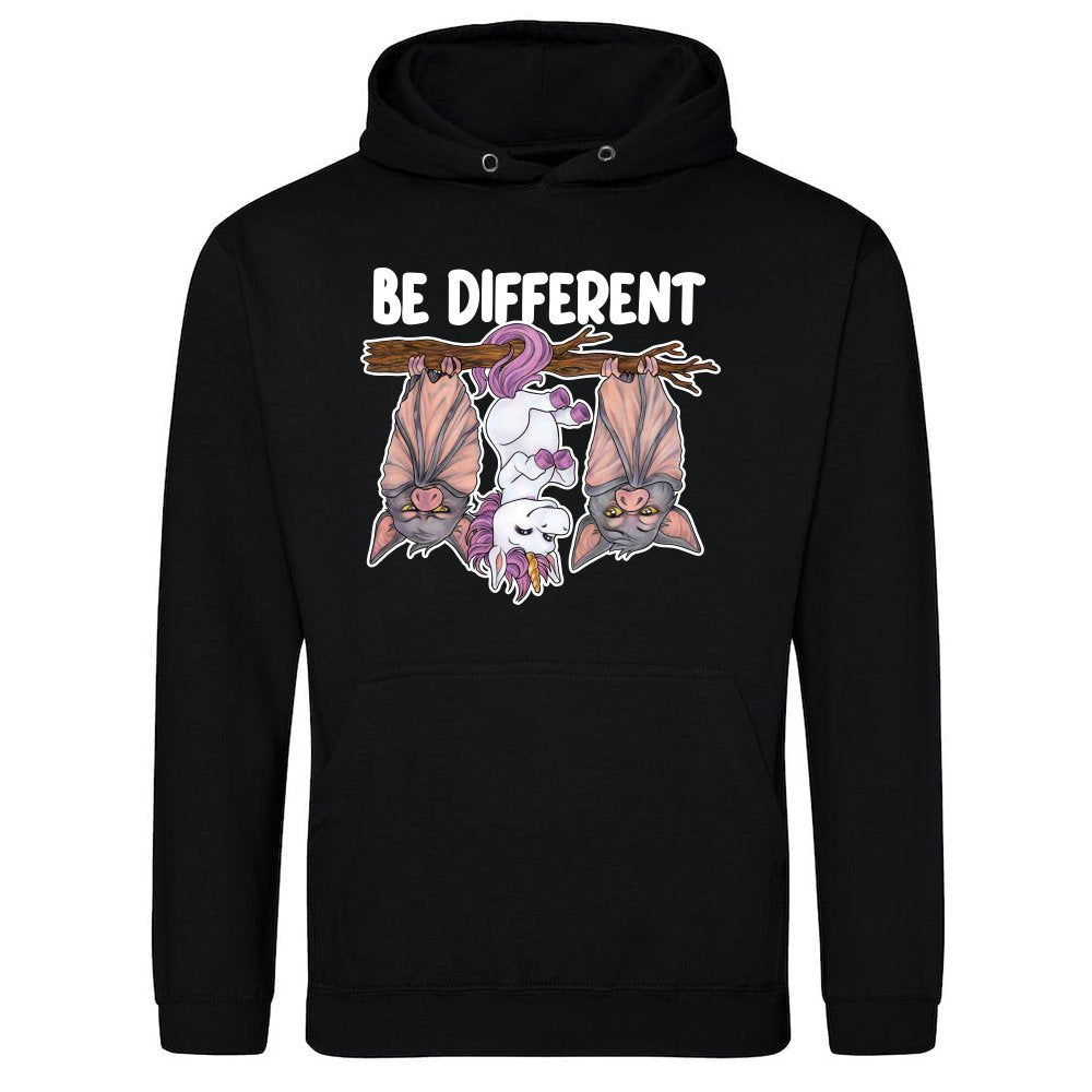 Be Different - Funny unicorn with bats