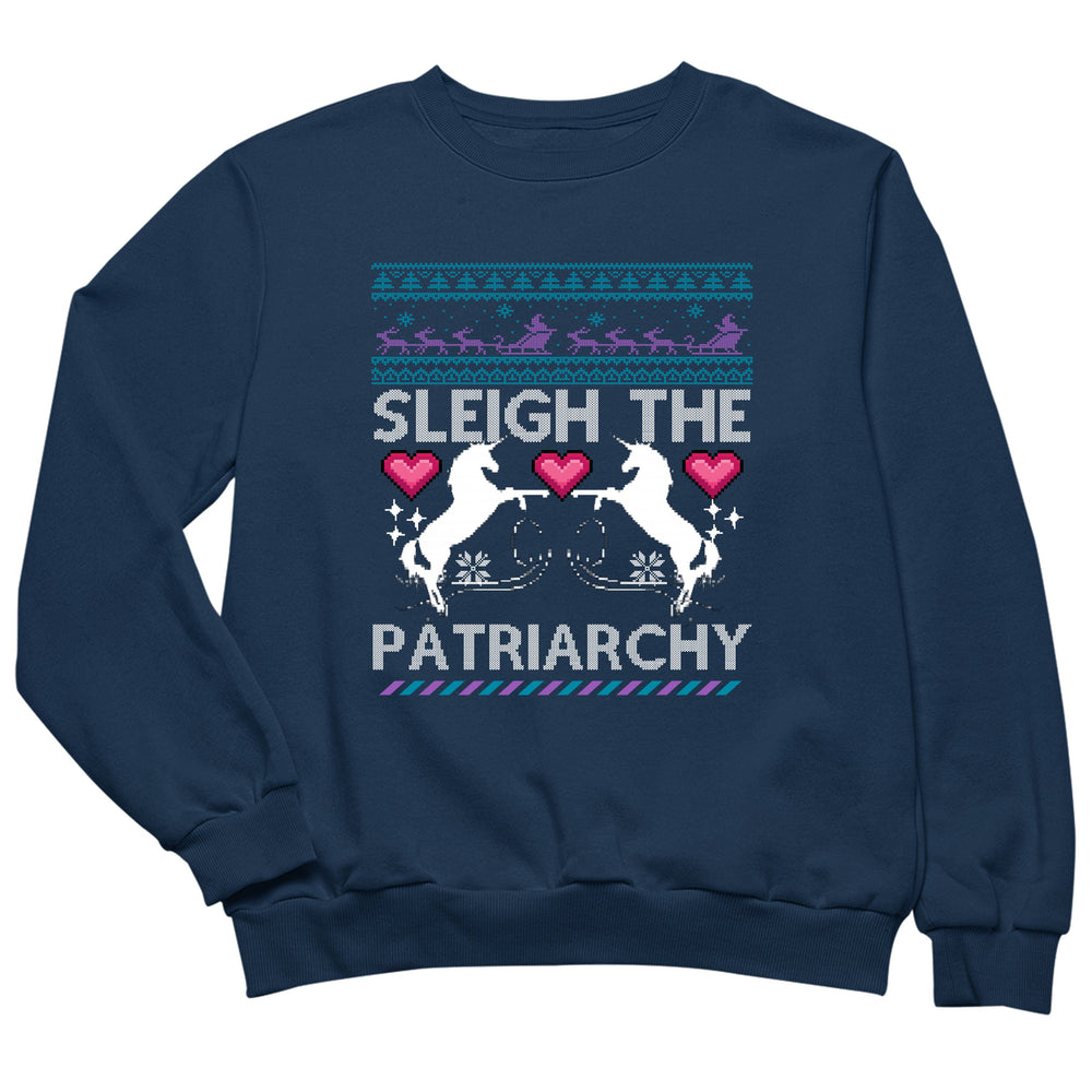 sleigh the patriarchy ugly sweater
