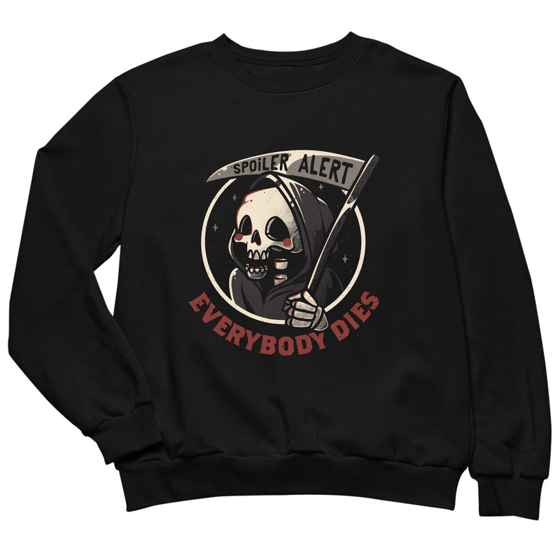 Spoiler Alert - Funny Skull Grim Reaper als T-Shirt