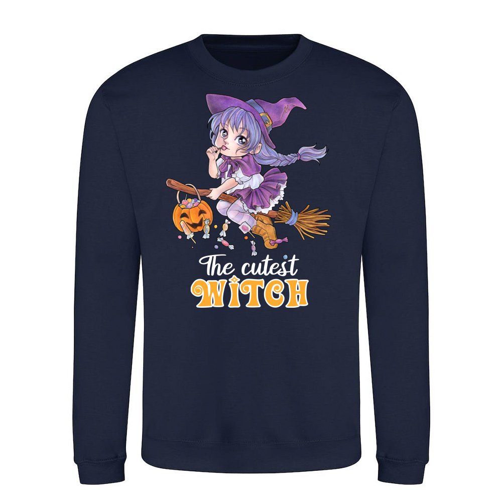 The cutest Witch - Sweet witch on broomstick with candy