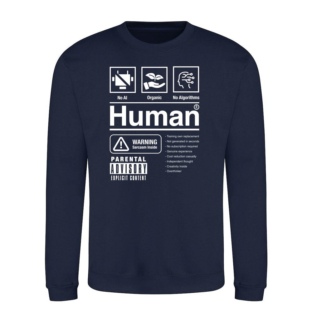 Human Warning Label - Anti AI