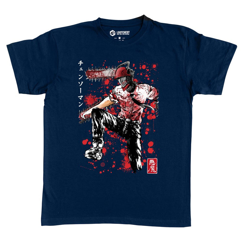 Chainsaw man sumi e als T-Shirt
