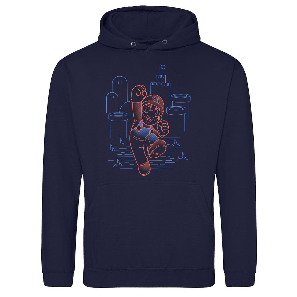 Neon Line-Art Jumpman