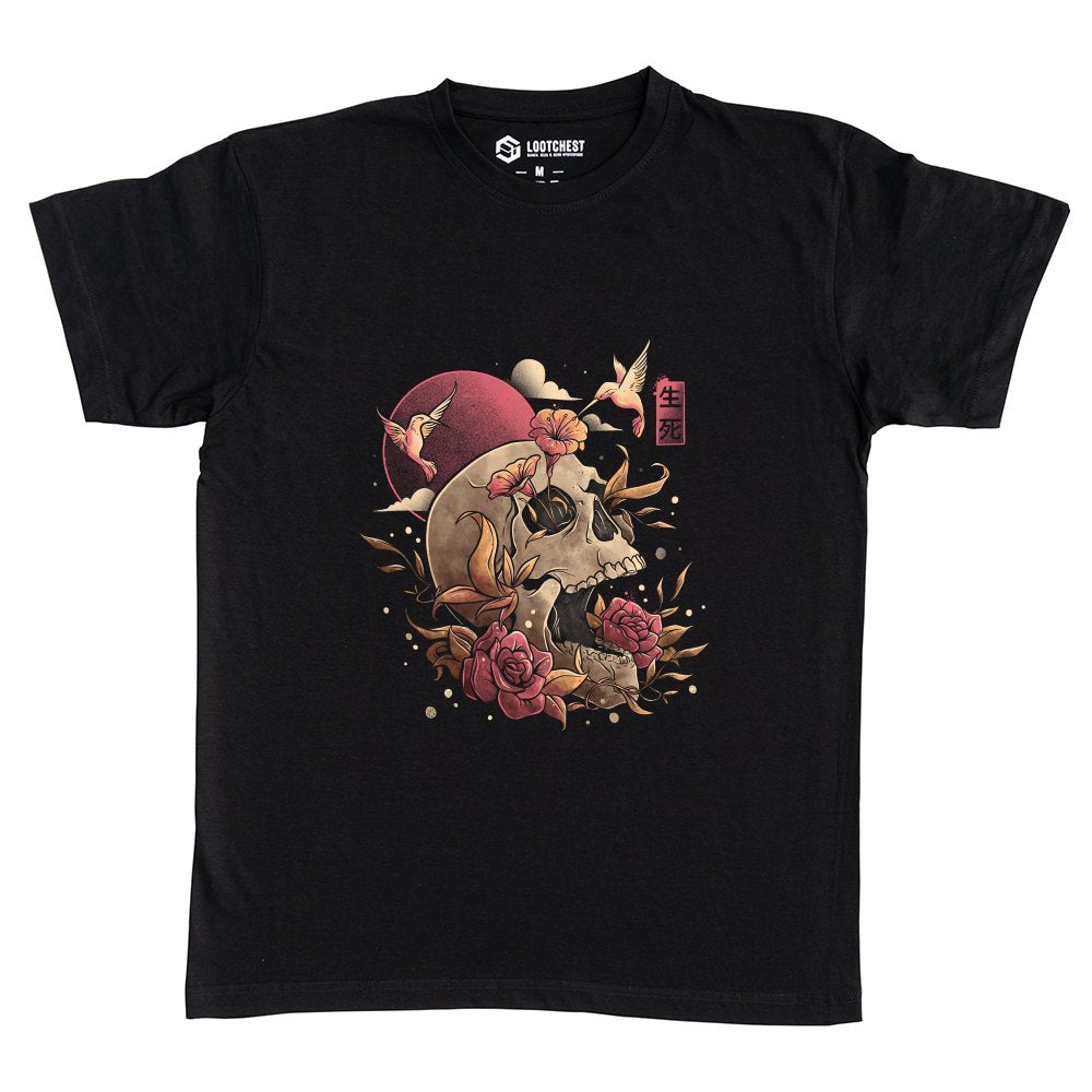 Life and Death Skull Flowers Gift