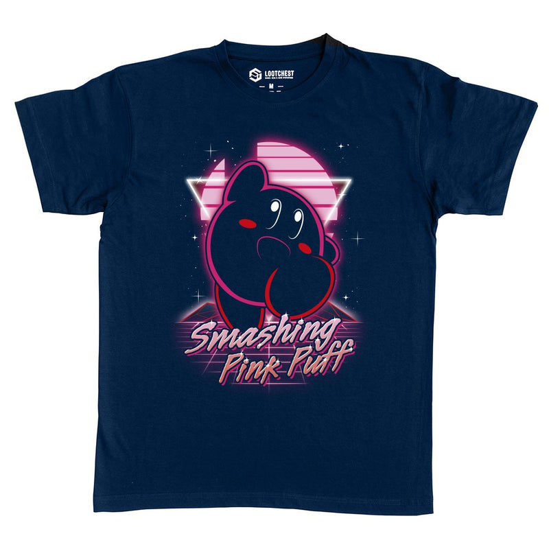 Retro Smashing Pink Puff als T-Shirt