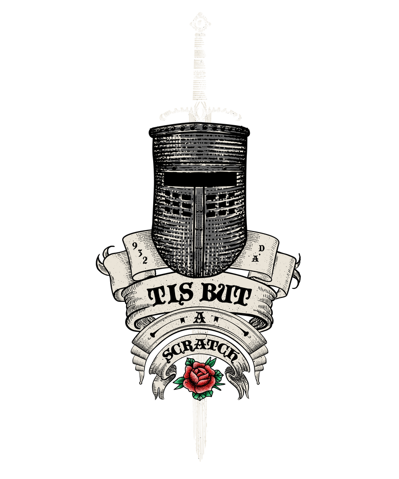 Tis but a scratch - Ye Olde English